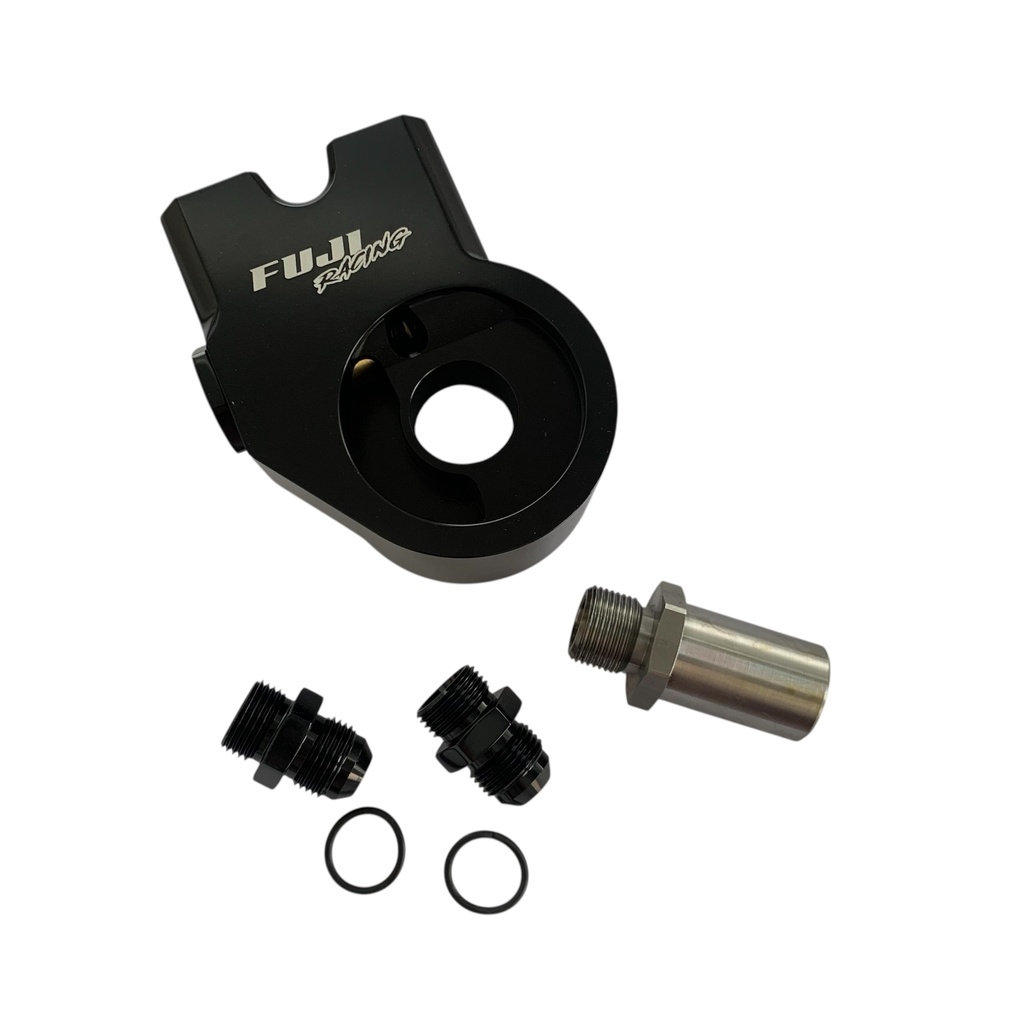 Fuji Racing Thermostatic Oil Cooler Adaptor - Fuji Black